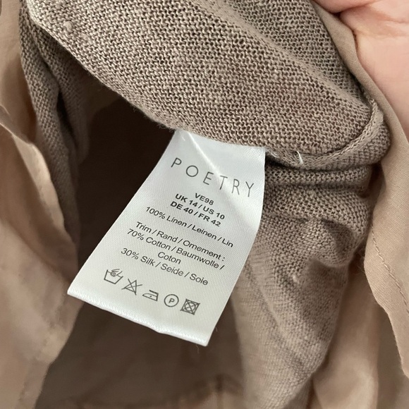 Poetry Linen Lagenlook Layered Sweater Top Neutral - Picture 4 of 7